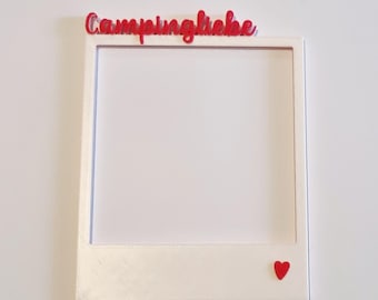 Fotorahmen Polaroid Stil Camping – 3D Druck Bilderrahmen, Sofortbild Rahmen, Retro Sofortbild Stil, Campingliebe, Wohnmobil, Camper, Camping