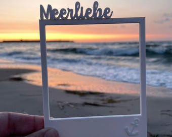 Fotorahmen Polaroid Stil Maritim – 3D Druck Bilderrahmen, Sofortbild Rahmen, Retro Sofortbild Stil, Strand Meer Urlaub Deko Meerliebhaber