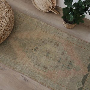 Handmade Wool Rug 2x4, Turkish Mini Rug, Vintage  Rug, Oushak Mini Rug, Mini Rug, Door Mat Rug, 2x4 Natural Rug,2x4 Rug, Wool Door Mat, 793