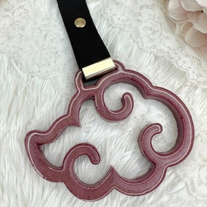 Burgundy Akatsuki Cloud Tsurikawa | Anime Car Accessories | Akatsuki Car Accessories | Anime Gifts For Her | Anime Gifts For Him