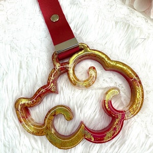 Red And Gold Akatsuki Cloud Tsurikawa | Anime Car Accessories | Akatsuki Car Accessories | Anime Gifts For Her | Anime Gifts For Him