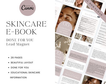 Plantilla de ebook sobre cuidado de la piel / Imán principal para coach de belleza (descarga digital)