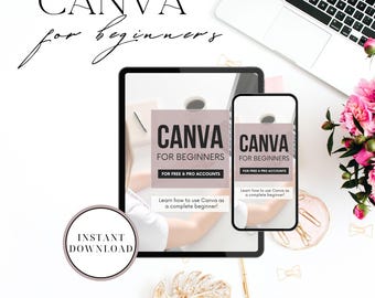 Canva for Beginners E-Book: Video Tutorial Course (Digital Download)