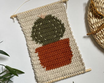 Cactus Wall Hanging | Crochet Cactus Wall Art | Crochet Wall Hanging