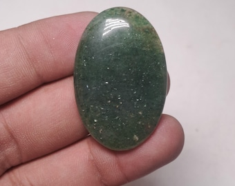 Ovaler grüner Aventurin Cabochon, Einzelstein (37 x 24 MM, 43 Karat)