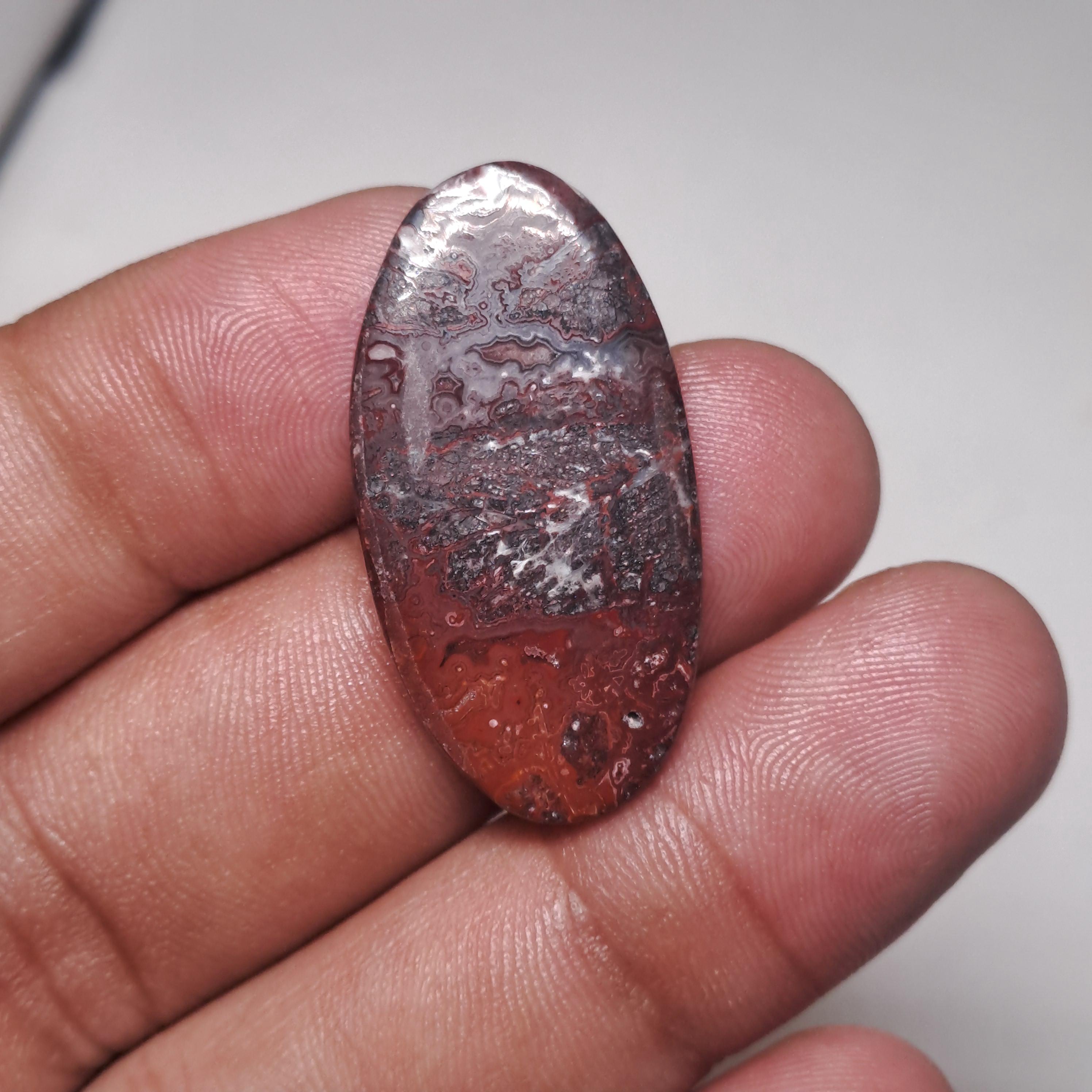 Crazy Lace Agate Cabochon, Oval Gemstone, 31x25 MM, 14 Carats - Etsy