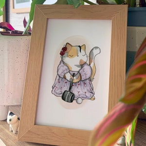 Kitty Kate / Kittenton Collection / 4x6 Art Print / A6 Print / Kate Sharma / Bridgerton Fan Art / Cat Watercolor Painting