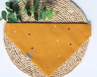 Summer Dog Bandana "Sunshine Sprinkles" // yellow colourful summer pet bandana, fun dog bandana, bandana for pets, tie on bandana