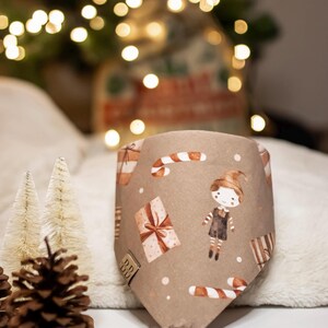 Candy Cane Hondenbandana: kerstfeest en winter huisdieraccessoire
