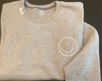 Sweat-shirt Sourire cousu main