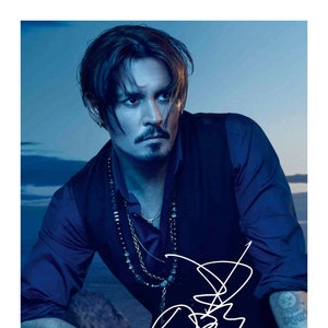 Johnny Depp Pirates signiertes Autogramm Druck sammelbare Film TV Erinnerungsstücke Wichteln