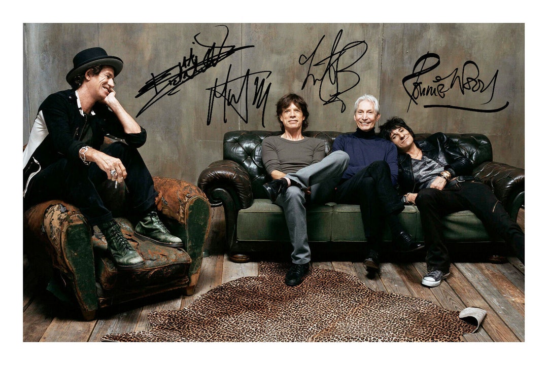 THE ROLLING STONES signed autographed photo COA Hologram main image 1