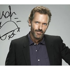 Hugh Laurie HOUSE ha firmato una commedia autografa con foto da collezione dell'attore britannico comico