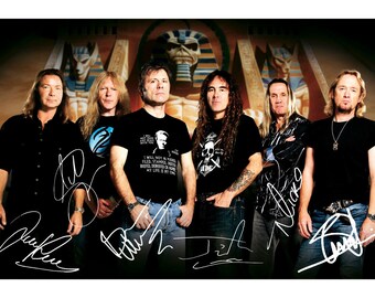 Iron Maiden Band Signed Autograph Collectable print Music Memorabilia GOAT