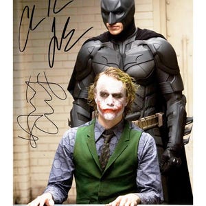Batman und Robin Heath Ledger The Dark Knight gegossen Autogramm Film Sammlerstücke Filmen