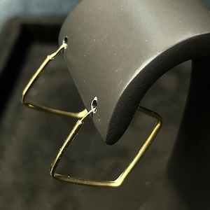 14K Gold Square Hoop Earrings, Square Hoops, Gold Square Hoops, Geometric Hoop Earrings, Geometric Earrings, Minimalist Hoop Earrings