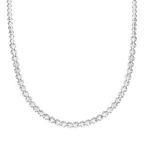 18K Solid White Gold 2.20 Ct Diamond Waterway Necklace, Solid Gold Round Cut White SI Diamond Necklace, Tennis Necklace, Tennis Gold Jewelry image 3