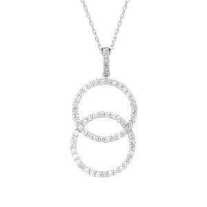 14K Gold Diamond infinity Necklace, White Gold 0.45 Ct Diamond, Gold Jewelry, Gold Necklace, Gift For Her, Handmade Jewelry, Daily Jewelry image 2