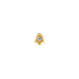 14K Solid Gold Bell Tragus Piercing, Tiny Bell Piercing, Minimalist Cartilage Earring, Tiny Bell Climber Stud Earring, Bell Piercing