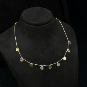 14K Gold Coins Necklace - Delicate and Elegant Design, Gold Discs Necklace, Perfect for Layering or Standalone Statement, Ideal Gift for Her