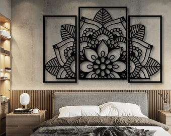 XL Metal Mandala Wall Art, Lotus Flower Wall Art, Spiritual Wall Art, Home Decoration, Wall Hangings, Metal Wall Decor