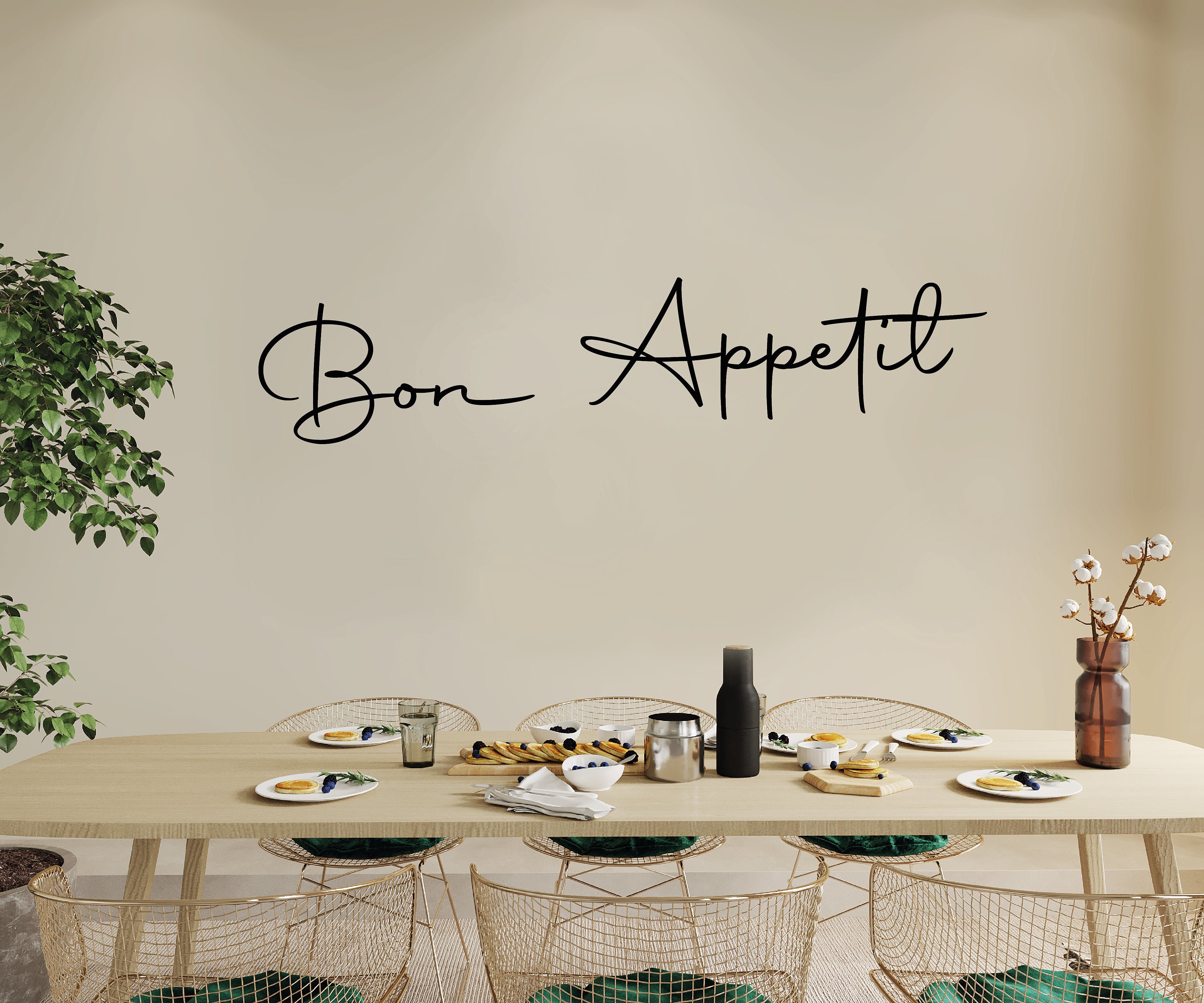 Bon Appetit Wall Decor,metal Wall Sign, Kitchen Metal Wall Art