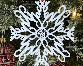 Details about   NEW 7" Clear & Gold Star Snowflake Christmas Ornament Traditions AAF Label show original title 