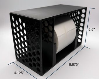 4x6 Thermal Label Printer Stand STL File | Large Roll & Fan-Fold Label Holder | 500 Label Capacity | 3D Print Organizer | Digital Download