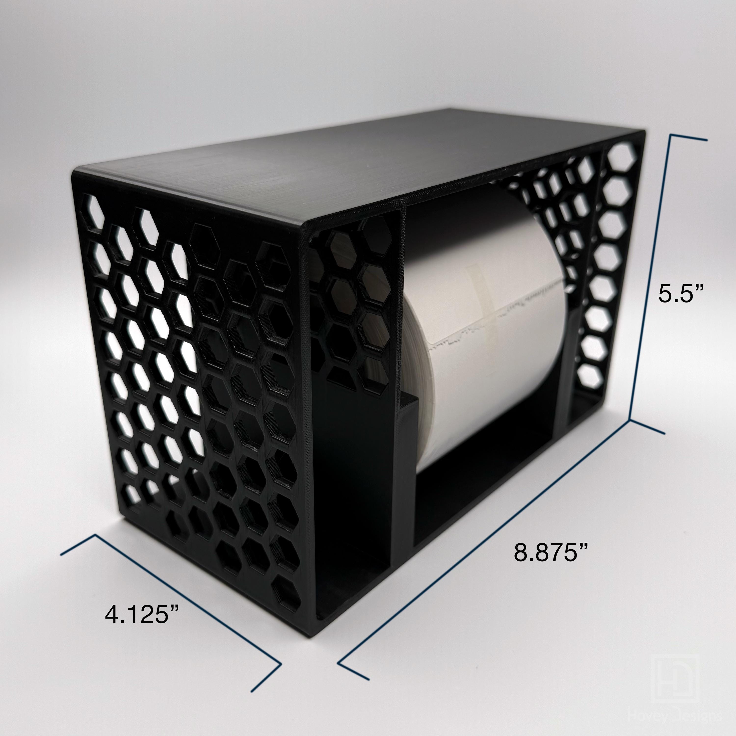 4x6 Thermal Label Printer Stand STL File | Large Roll & Fan-fold