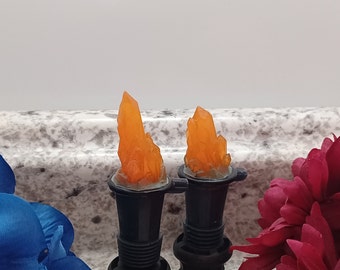 Orange Crystal Wine Stopper set