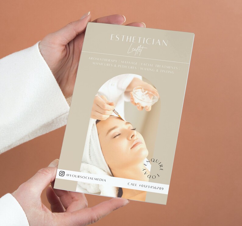 Esthetician Flyer Beauticians Spa Lash Beauty Salon Etsy