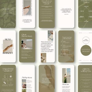 Wellness Coach Instagram Stories Templates, Holistic Coaching Reels, Therapist Social Media Templates