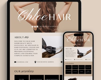 Acuity Scheduling Template Hair Stylist, Hair Salon Scheduling Template, Hair Stylist Website