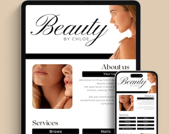 Acuity Scheduling Template, Esthetician Scheduling Template, Beauty Salon Website