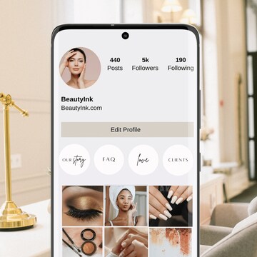 Instagram Highlight Covers For Beauty Hair Makeup Lashes Boutique Wigs Nails