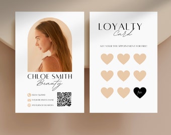 Salon Loyalty Card Template: Lash, Nail, Brow (Digital Download)
