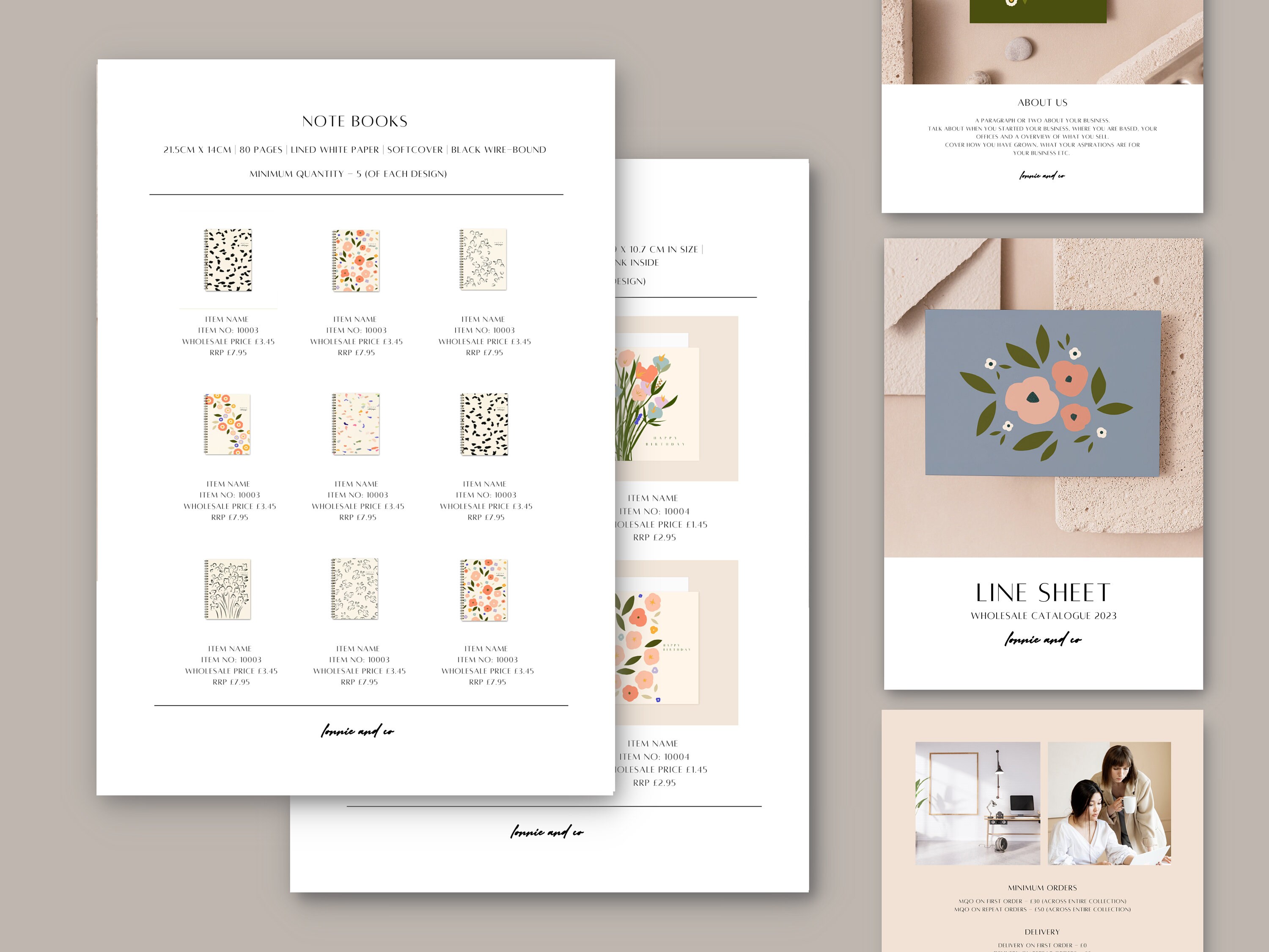 Wholesale Line Sheet Editable Greeting Card Catalogue Etsy