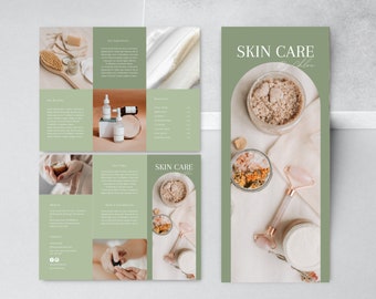 Product Trifold Brochure - Skincare Brand, Beauticians, Spa, Lash, Beauty, Salon Brochure, Price List