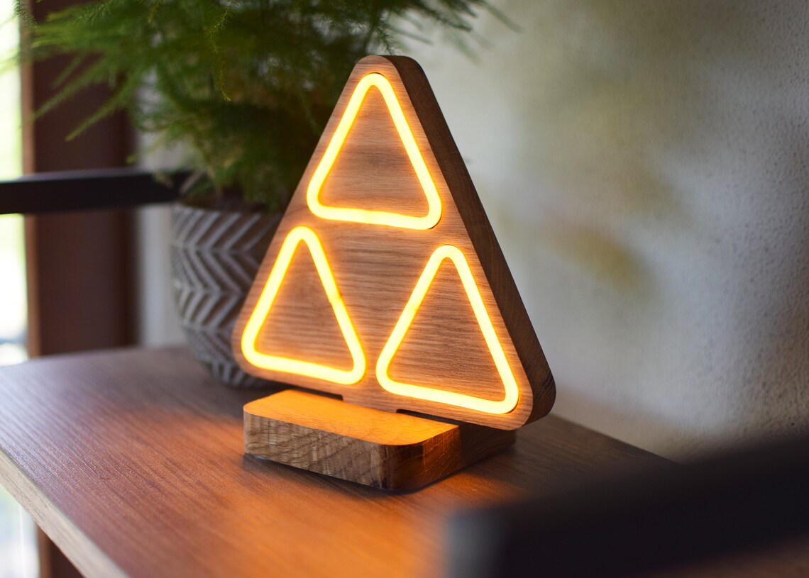 Wooden Zelda Triforce Neon Sign / Led Neon Sign Nintendo / Wooden RGB ...