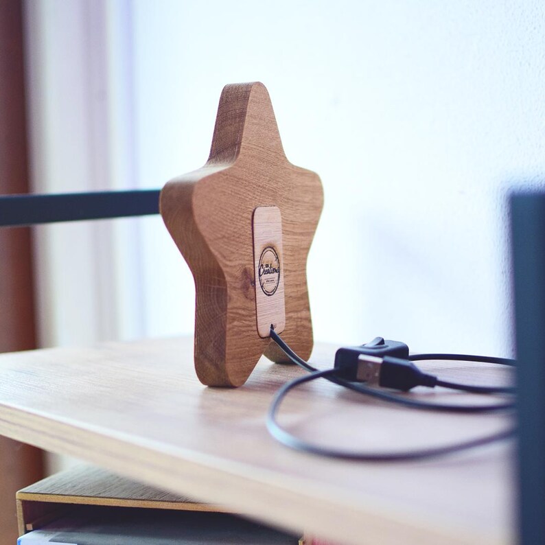 Star Wooden Neon Light Cute Room Night Light Nintendo Mario Decor