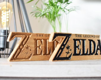wooden legend of zelda logo shield master sword Hyrule Crest TriForce wooden sign Nintendo gaming merchandise decoration game setup desk