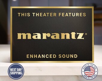 Marantz home movie theater sign