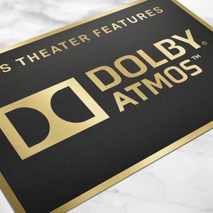 Dolby atmos home movie theater sign | cinema sign | home movie sign | vintage sign image 2