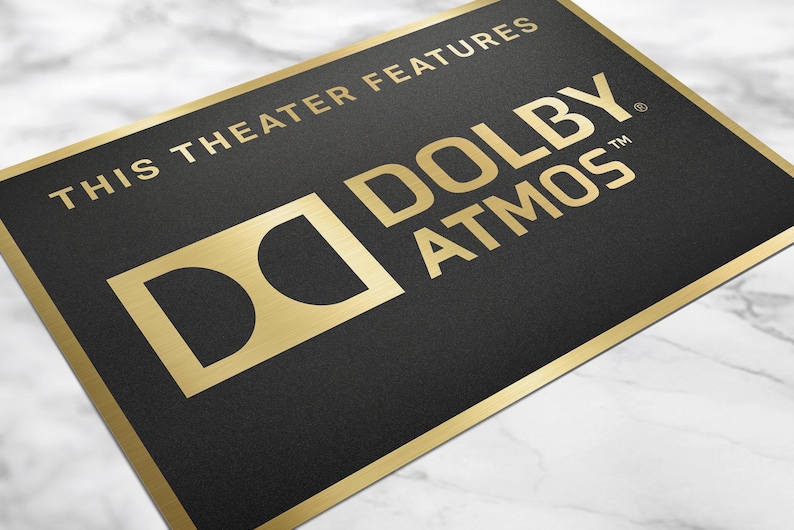 Dolby atmos home movie theater sign | cinema sign | home movie sign | vintage sign image 2
