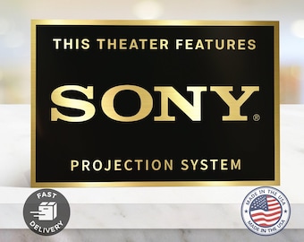 Sony home movie theater sign