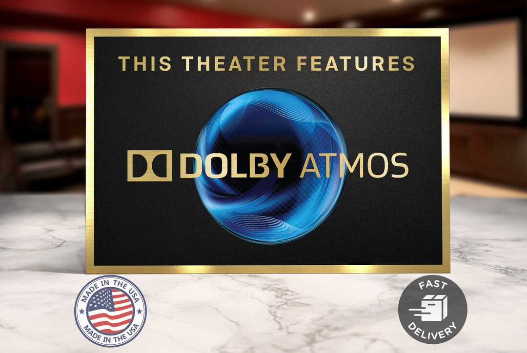Dolby Atmos Home Movie Theater Sign Cinema Sign Theater Sign