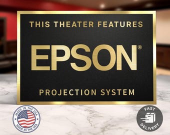 Epson home movie theater sign