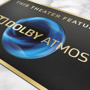 Dolby atmos home movie theater sign | cinema sign | theater sign | movie room sign | vintage sign image 3