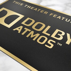 Dolby atmos home movie theater sign | cinema sign | home movie sign | vintage sign image 3