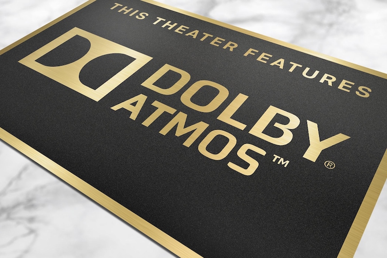 Dolby atmos home movie theater sign | cinema sign | home movie sign | vintage sign image 3